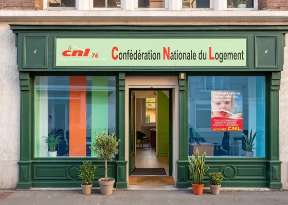 Façade du local de la CNL 76, 6 rue Auguste Houzeau à Rouen